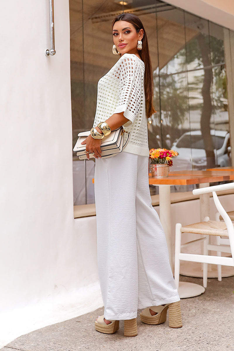 Blusa Conjunto Açucena - Blusa com Manga Curta e Top