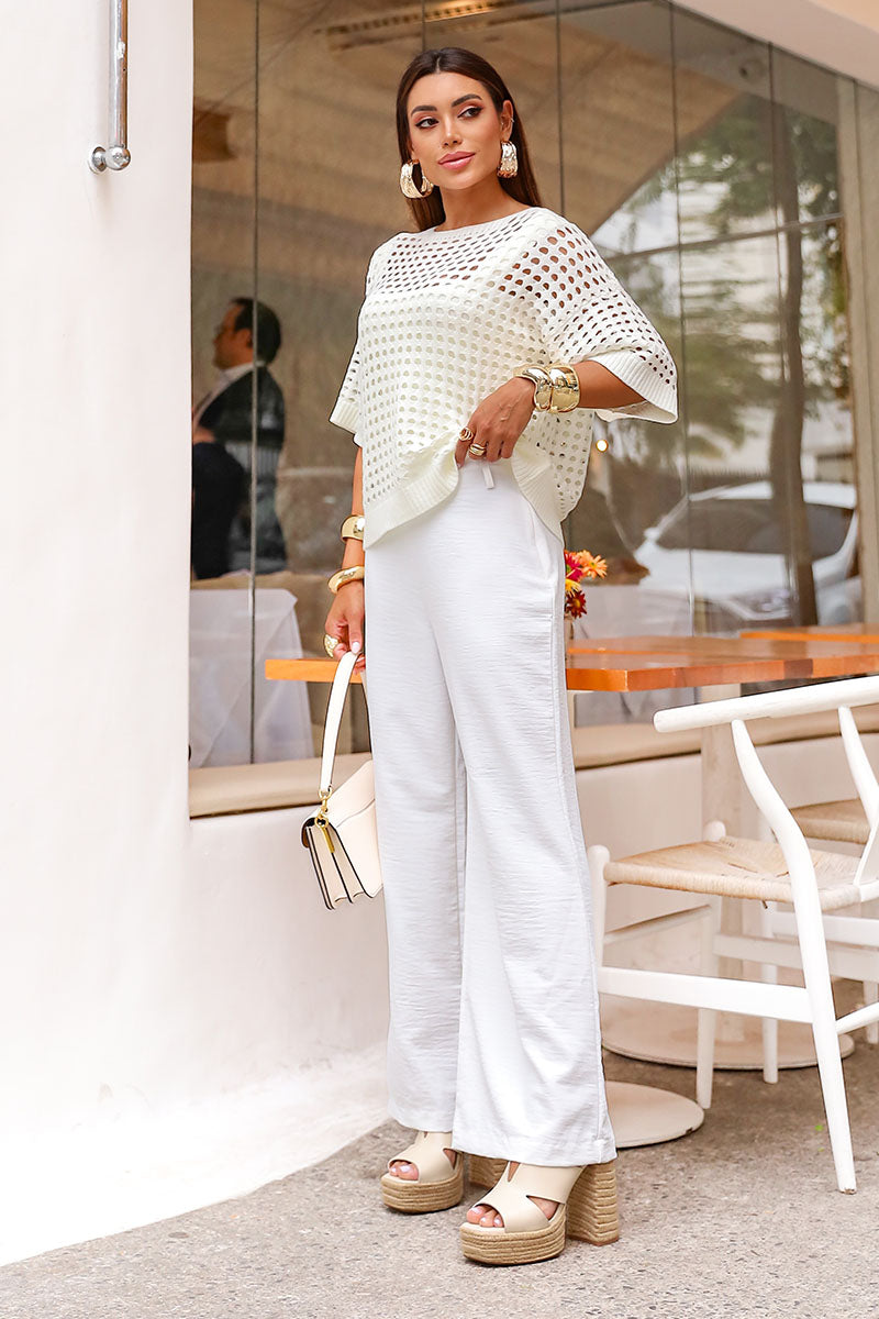 Blusa Conjunto Açucena - Blusa com Manga Curta e Top